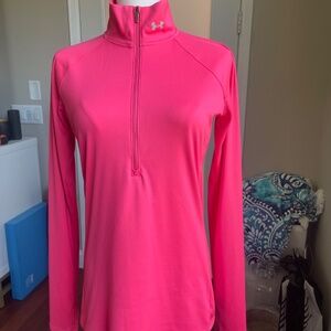 Under Armor Women's Tech 1/2 Zip Pullover Top Bright Pink, Sz S